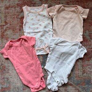 Pink and White Baby One Pieces Set